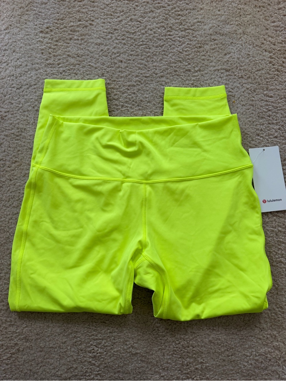 NWT lululemon wunder under HR right 25’ highlight yellow size 14